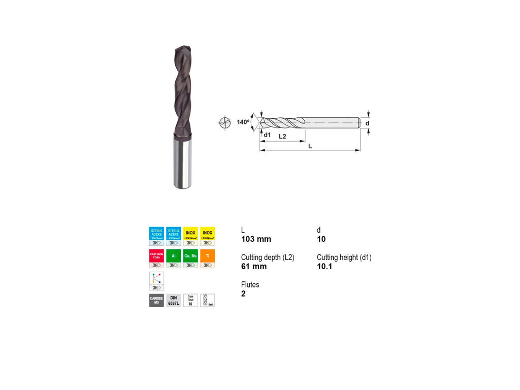 CANELA 10,1 MM HM-BOR - 2 SKÆR