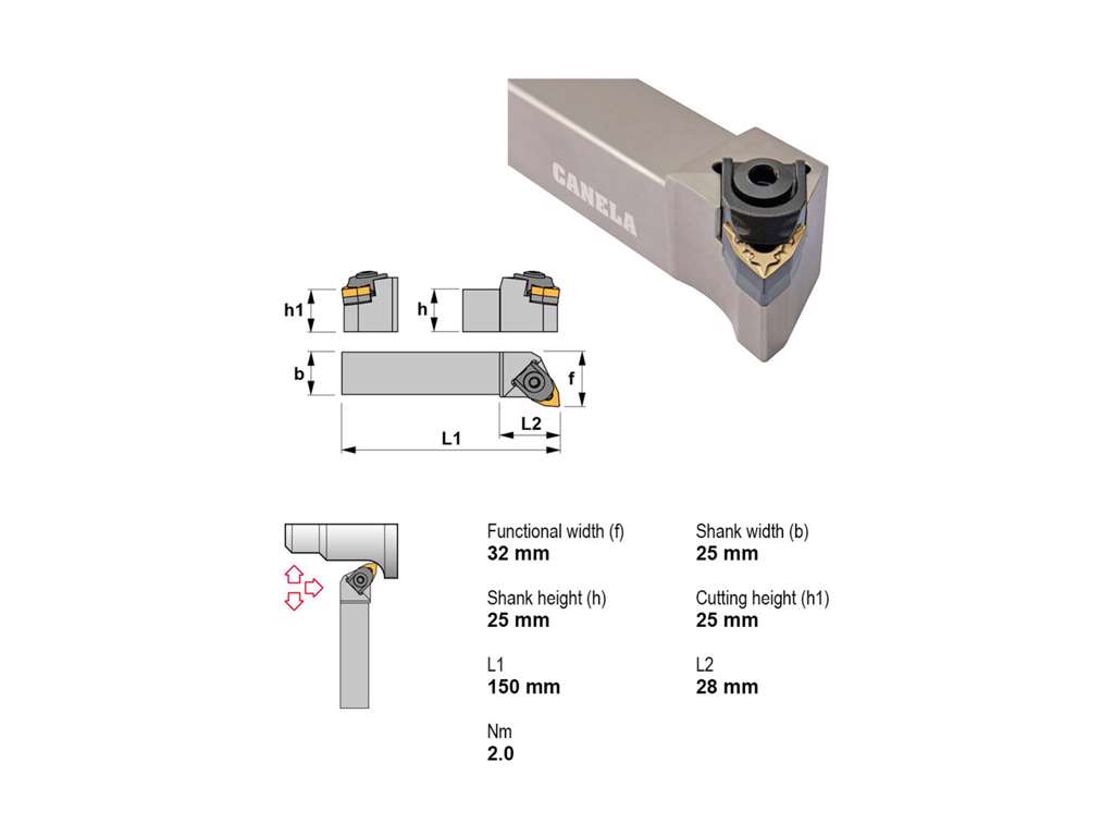 CANELA STÅLHOLDER MWLNL2525M06