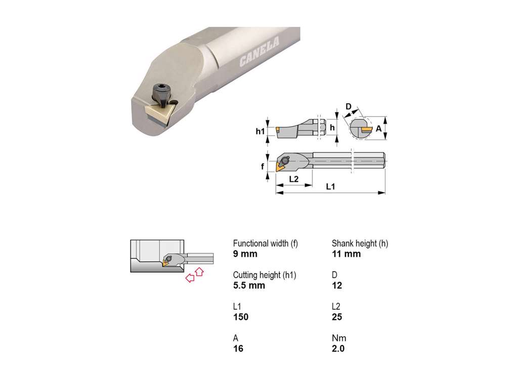CANELA UDBORESTÅL S12M-CTUPR11