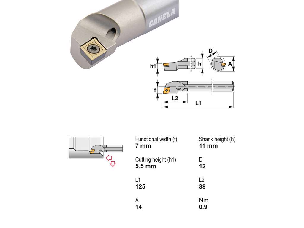 CANELA UDBORESTÅL A1012K-SCLCR06