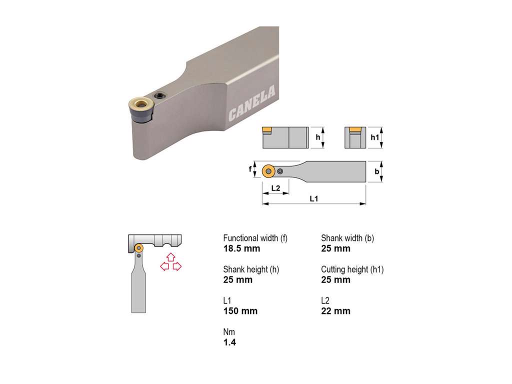 CANELA STÅLHOLDER PRDCN2525M10