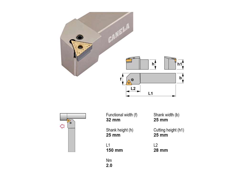 CANELA STÅLHOLDER PTGNR2525M16