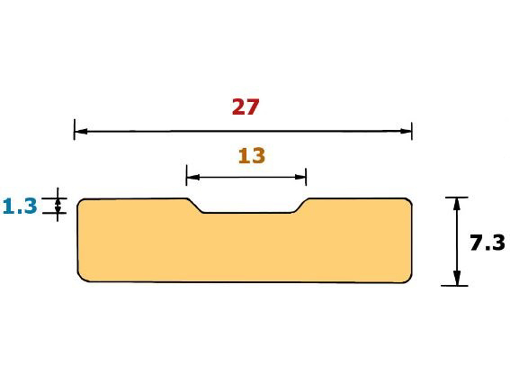 KERAMISK BACKING FLAD - 13MM KERALINE