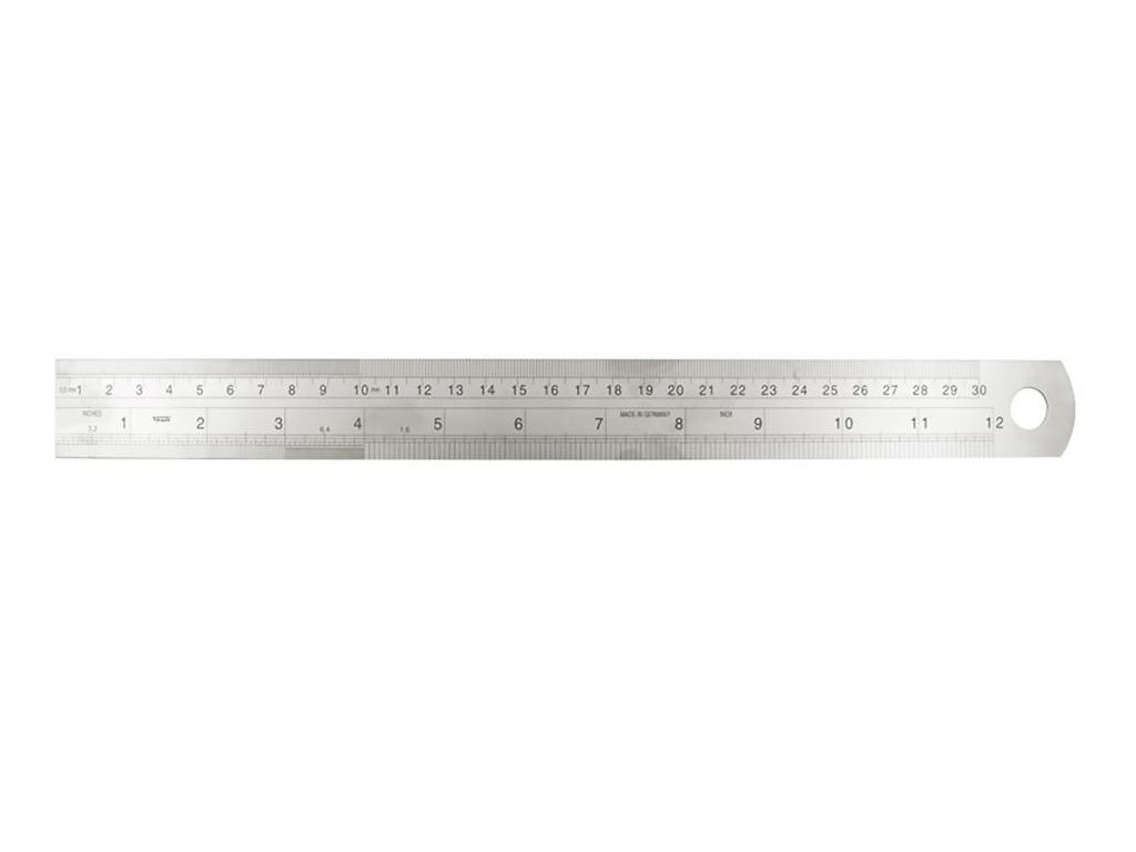 STÅLLINEAL RUSTFRI 500 X 30 X 1.0 mm/nch