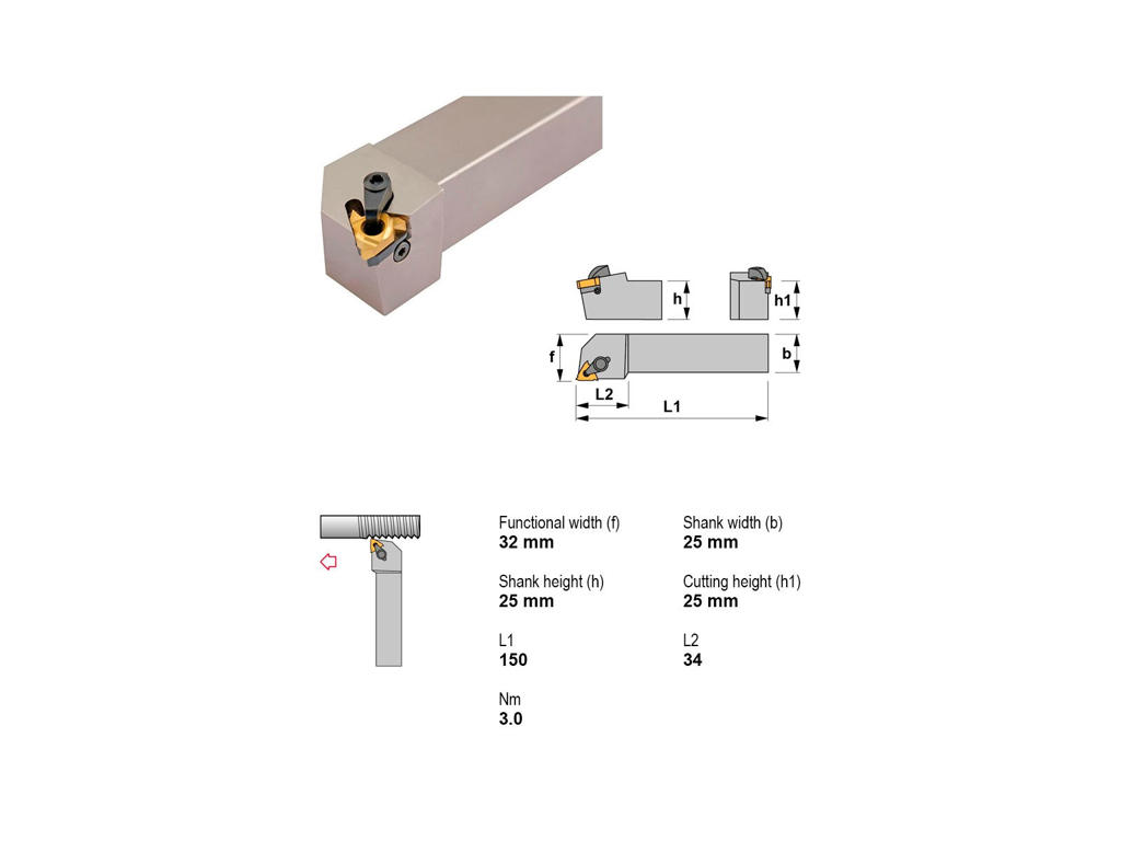CANELA STÅLHOLDER CTXNR2525M22