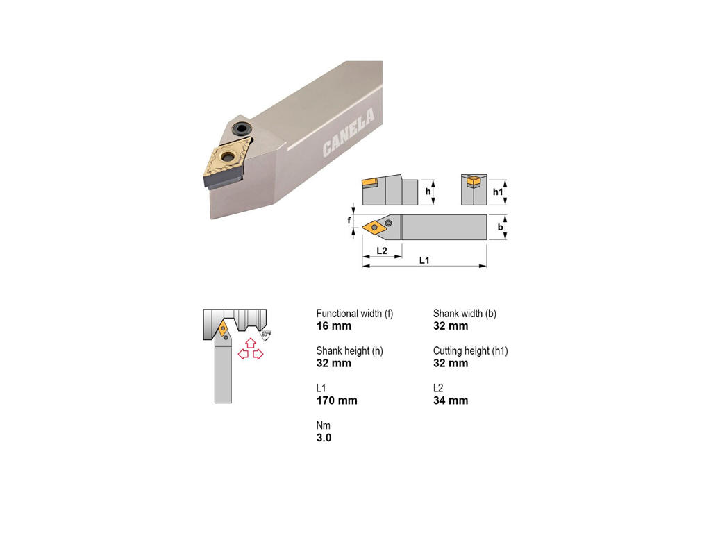 CANELA STÅLHOLDER PDNNN32P15