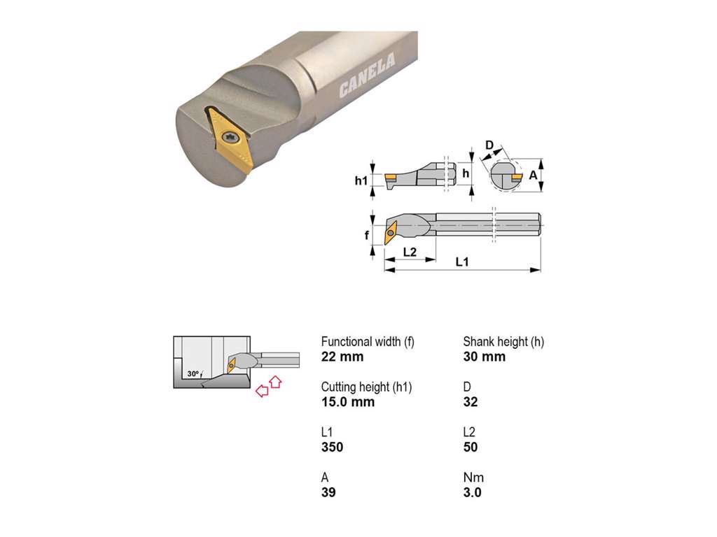 CANELA UDBORESTÅL S32U-SVUCR16