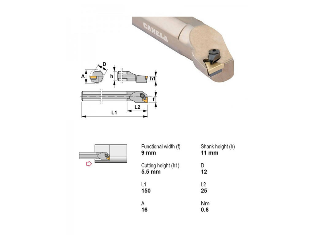 CANELA UDBORESTÅL S12M-CTFPL09