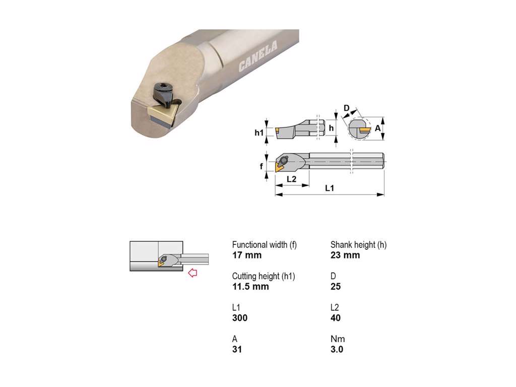 CANELA UDBORESTÅL S25T-CTFPR16