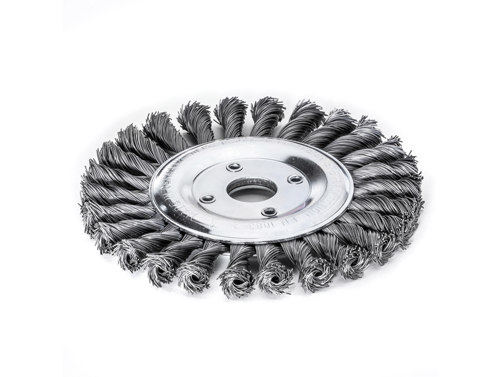 RUNDBØRSTE Ø125 X 14 MM STÅL FLET 0.50 - 22.2 MM 