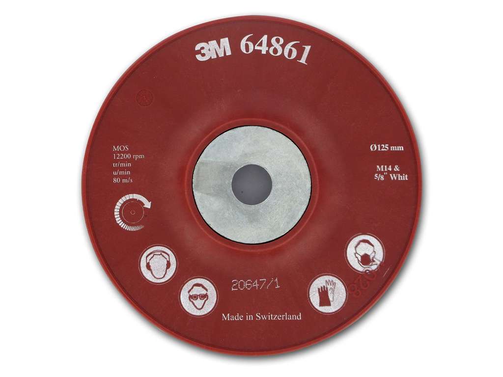 BAGSKIVE 125 MM VENTILEREDE - 3M