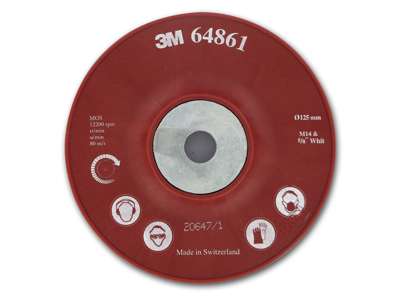 BAGSKIVE 125 MM VENTILEREDE - 3M
