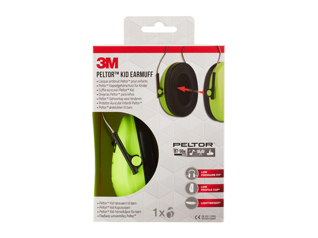 HØREVÆRN PELTOR KID - NEONGRØN - 3M