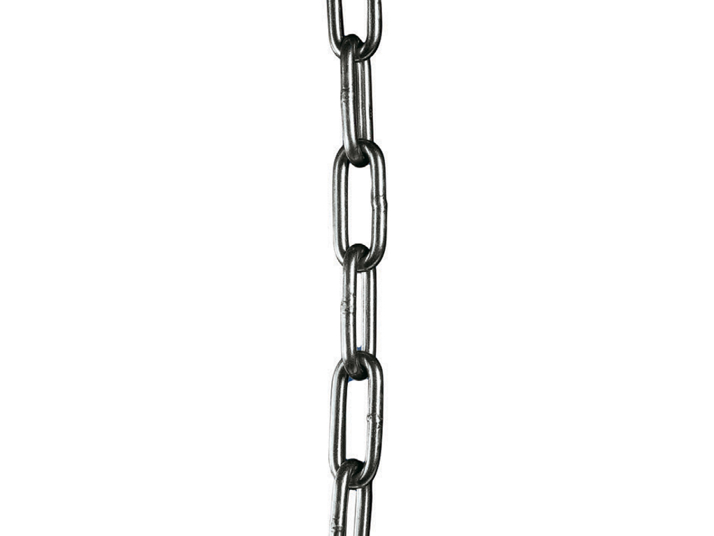 KÆDE LANGLEDDET 4 MM RUSTFRI DIN 763