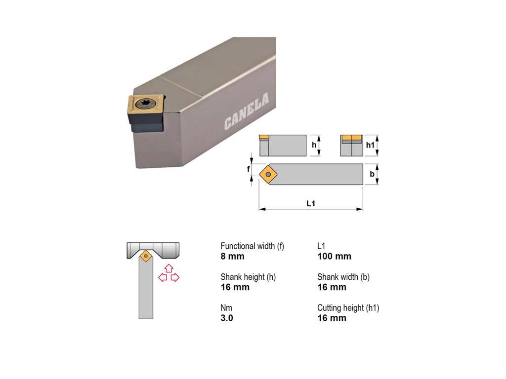 CANELA STÅLHOLDER SSDCN1616H09