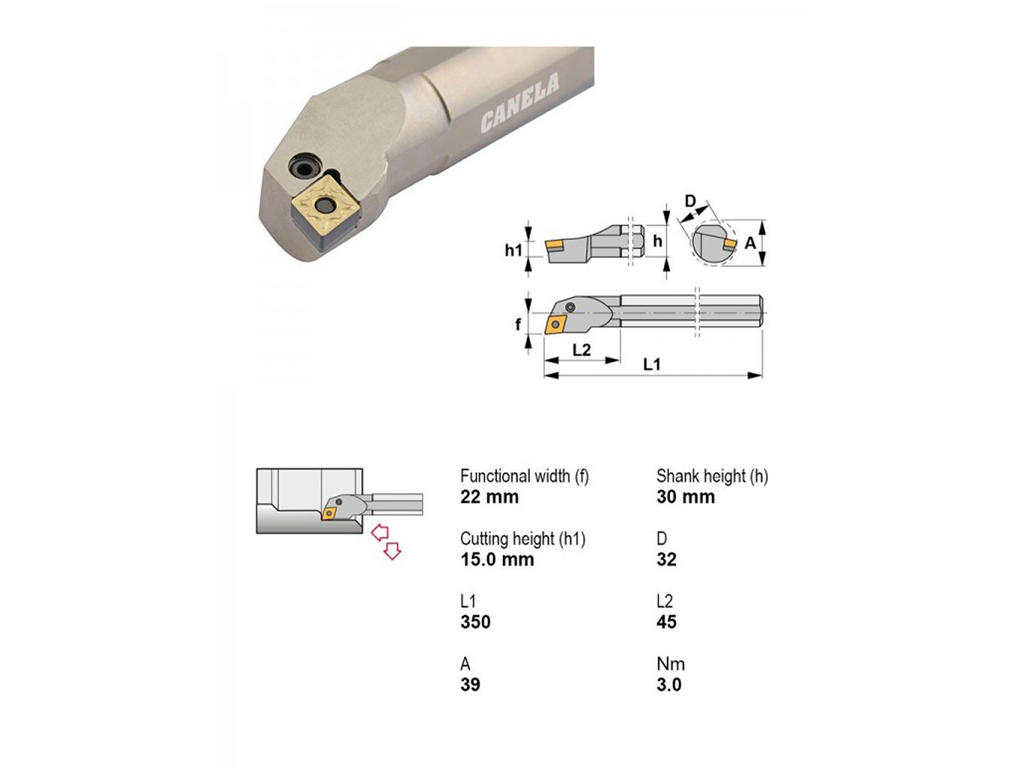 CANELA UDBORESTÅL S32U-PCLNR12
