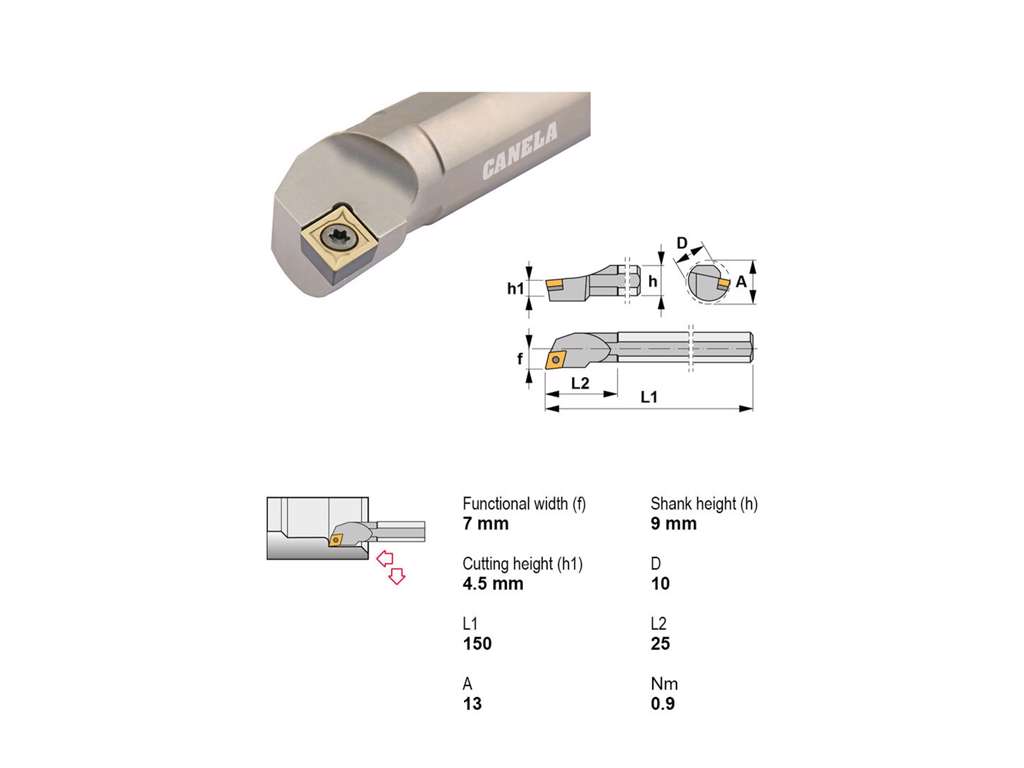 CANELA UDBORESTÅL S10M-SCLCR06