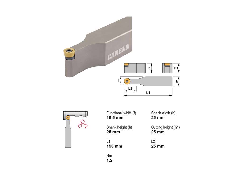 CANELA STÅLHOLDER SRDCN2525M08