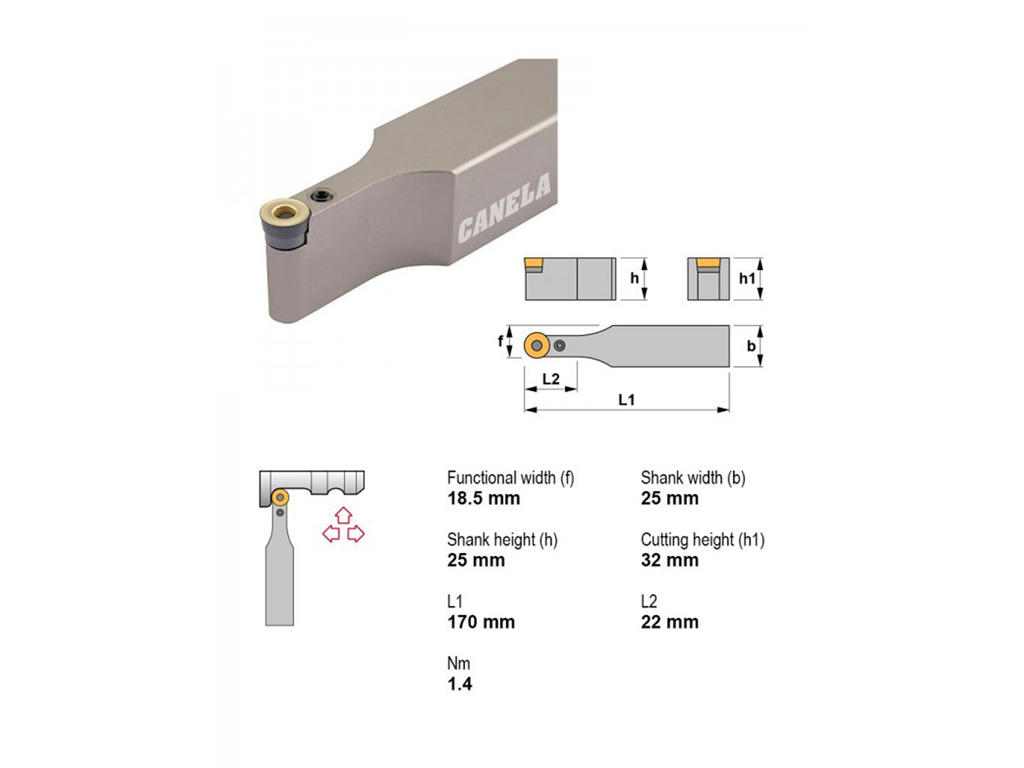 CANELA STÅLHOLDER PRDCN3225P10