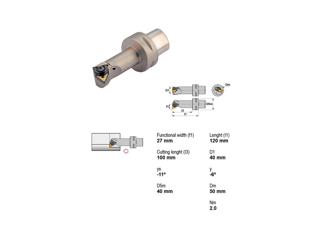 CANELA UDBORESTÅL PSC40-MTFNR27120-16