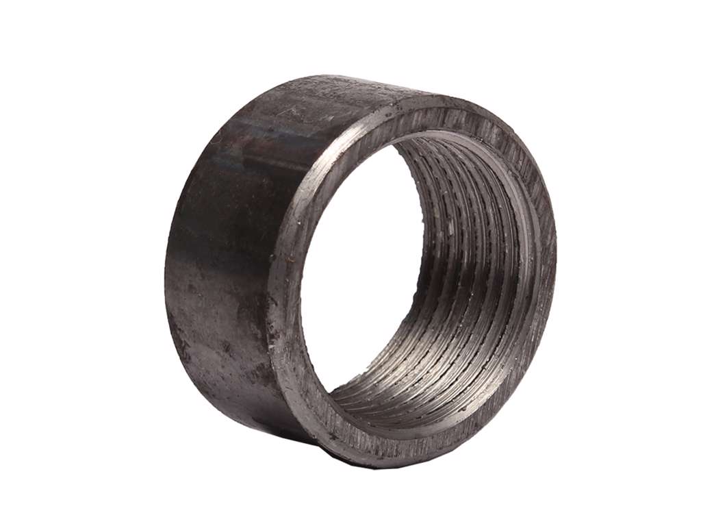 MUFFE HALV SORT 3/4" SMEDET