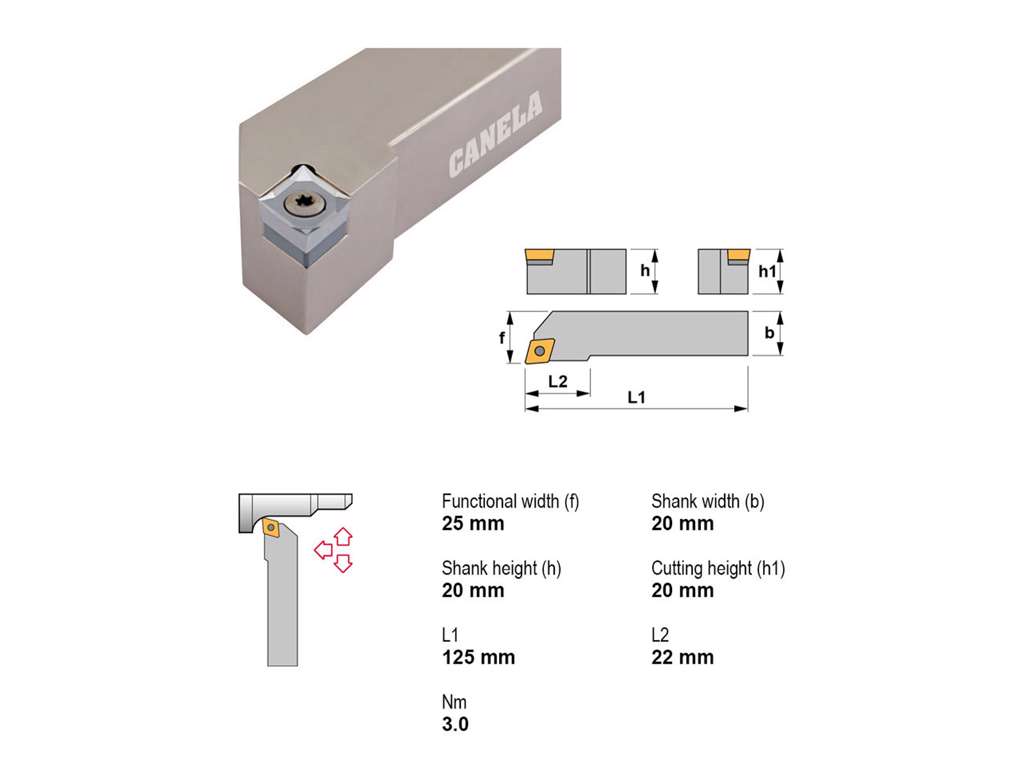 CANELA STÅLHOLDER SCLCR2020K09-A