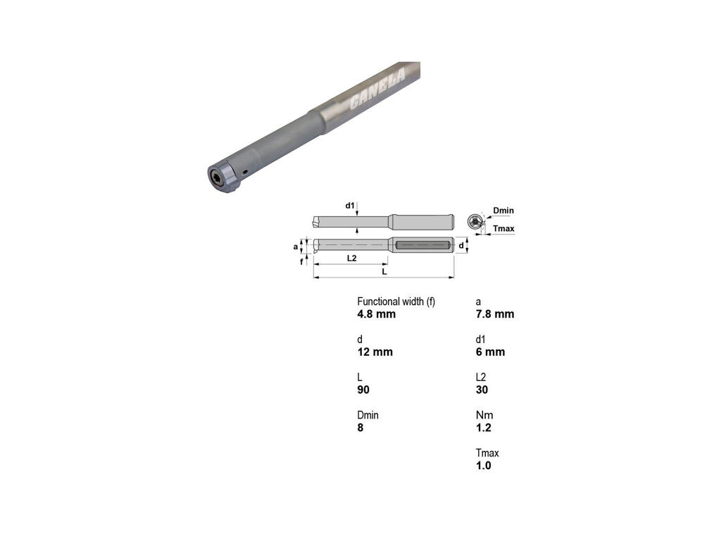 CANELA UDBORESTÅL 608.0012. 2HM - 8 MM