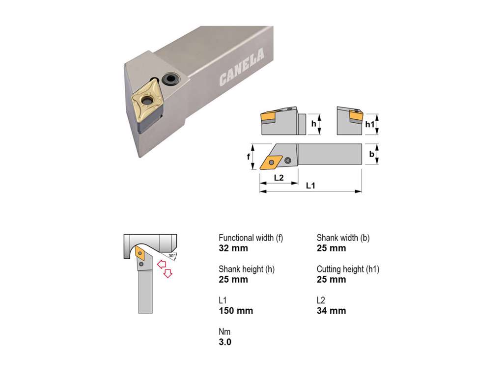 CANELA STÅLHOLDER PDJNR2525M15
