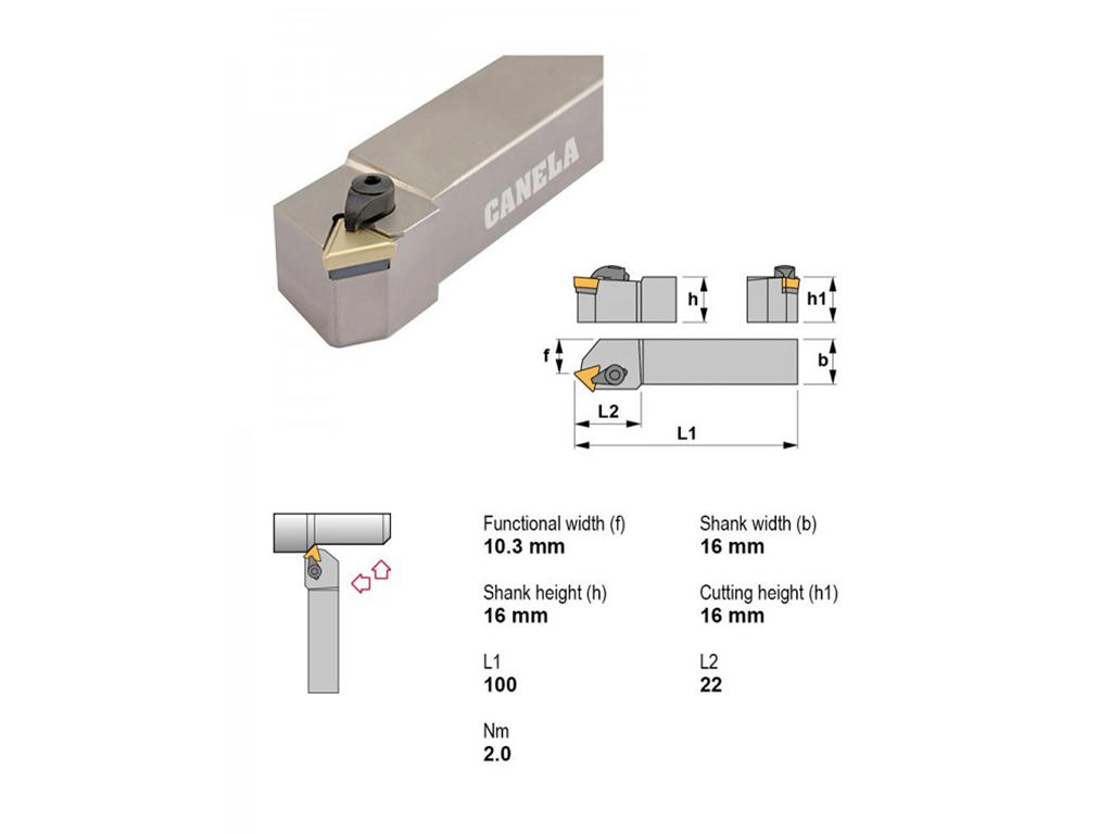 CANELA STÅLHOLDER CTDPR1616H11