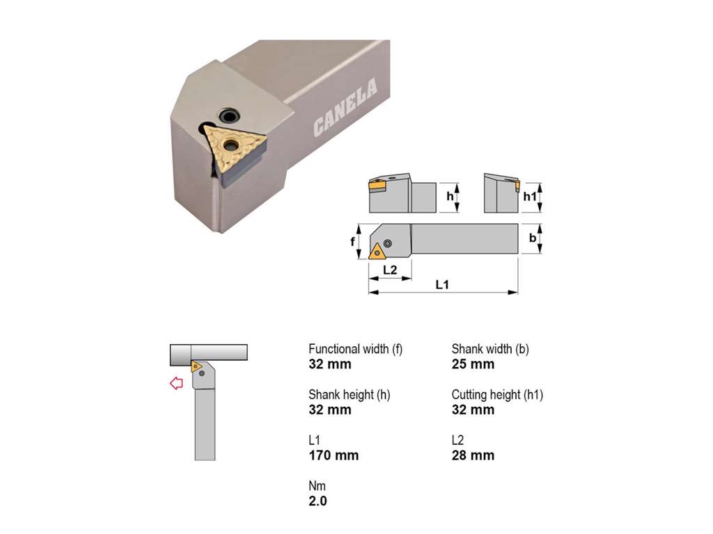 CANELA STÅLHOLDER PTGNR3225P16