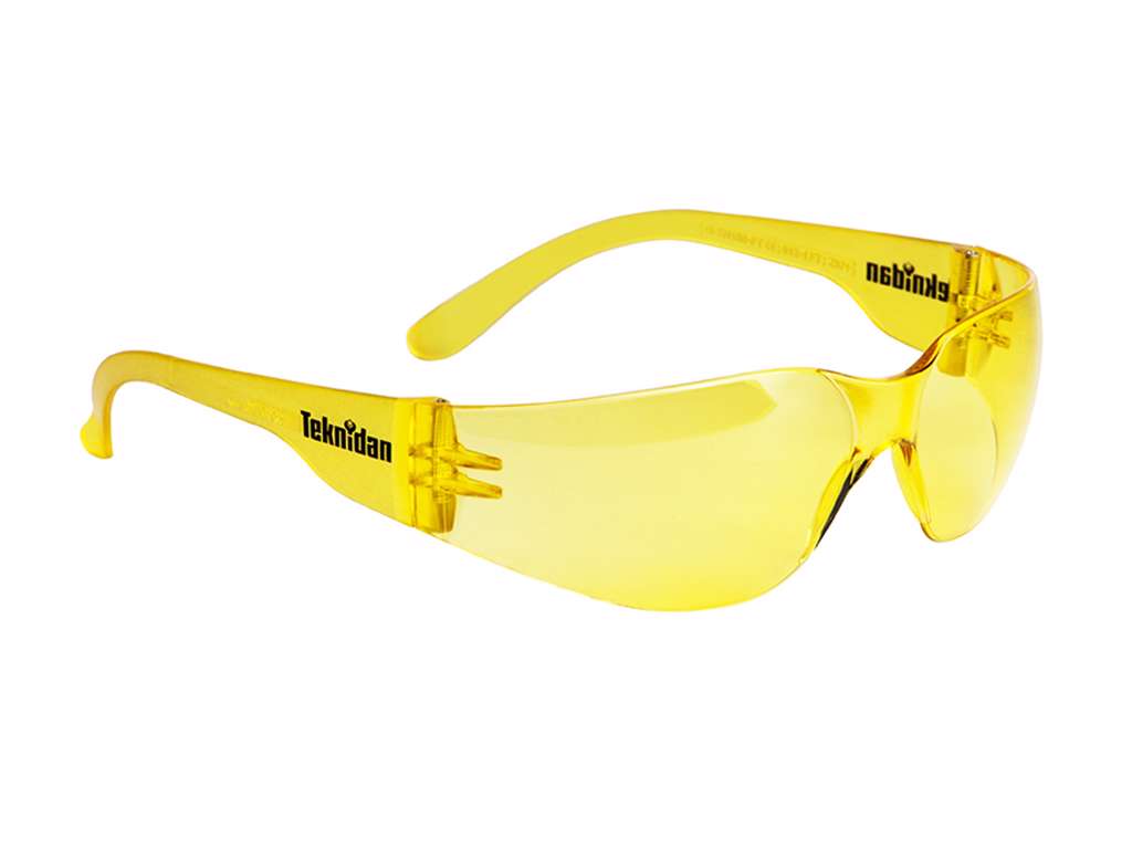 SIKKERHEDSBRILLE GUL TEKNIDAN 12STK/PK