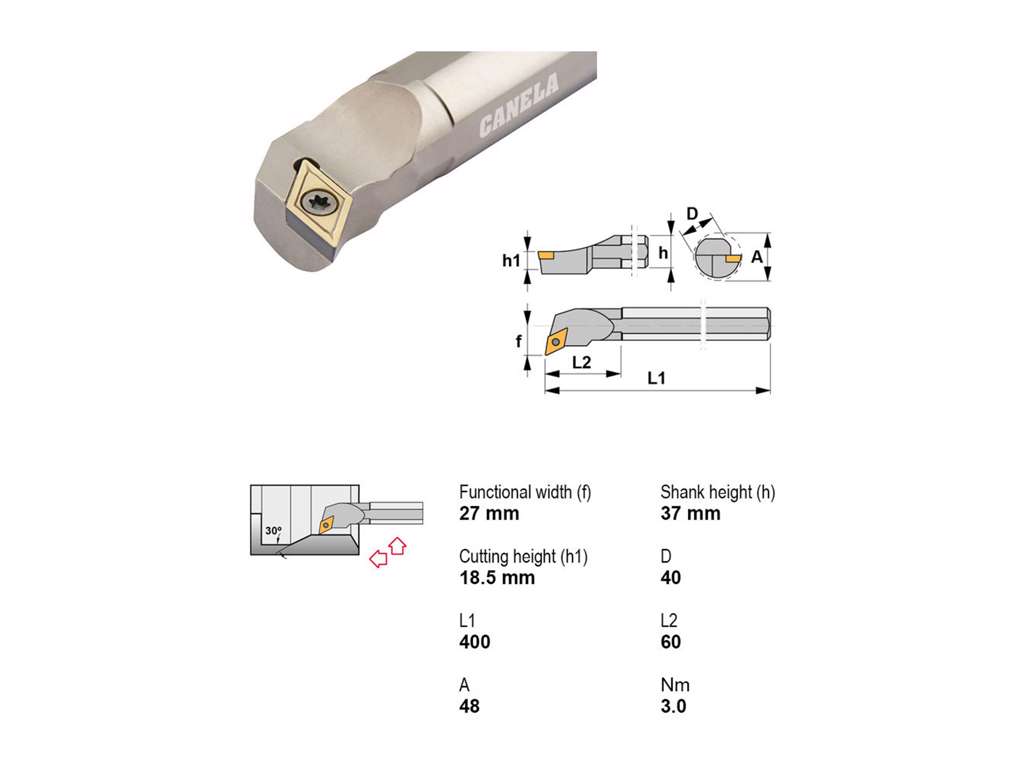 CANELA UDBORESTÅL S40V-SDUCR11