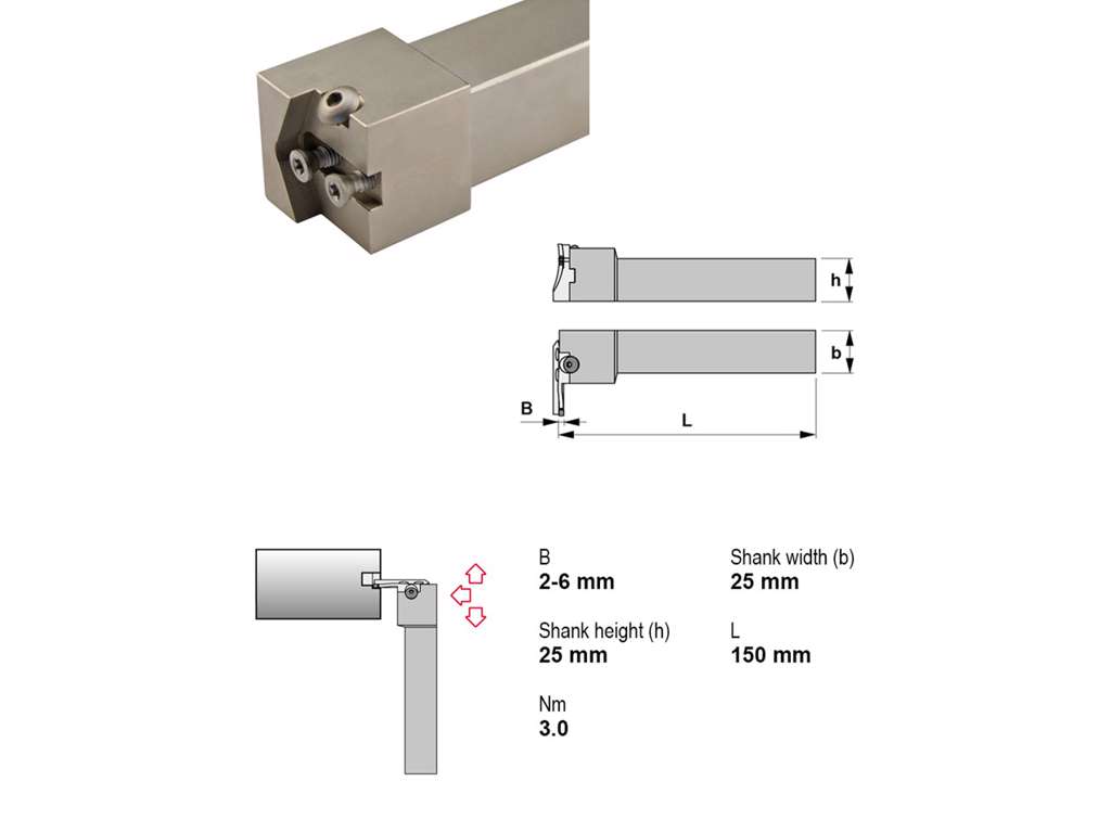 CANELA MODULÆR STIKSTÅLSHOLDER CZFDR2525M26