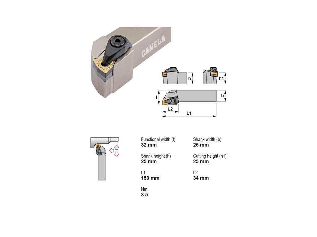 CANELA STÅLHOLDER DWLNR2525M06-N