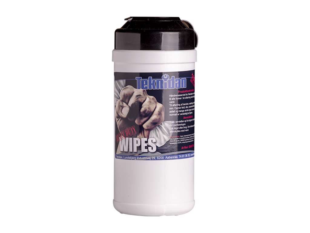 HÅNDRENSE WIPES I  PLUKSPAND 100 STK HEAVY DUTY