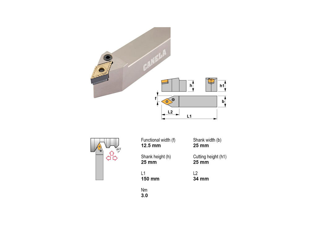 CANELA STÅLHOLDER PDNNN2525M15
