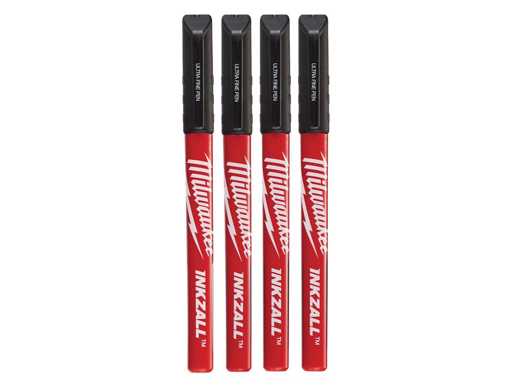 TUSCHPEN INKZALL SORT FINE MILWAUKEE 4STK/PK
