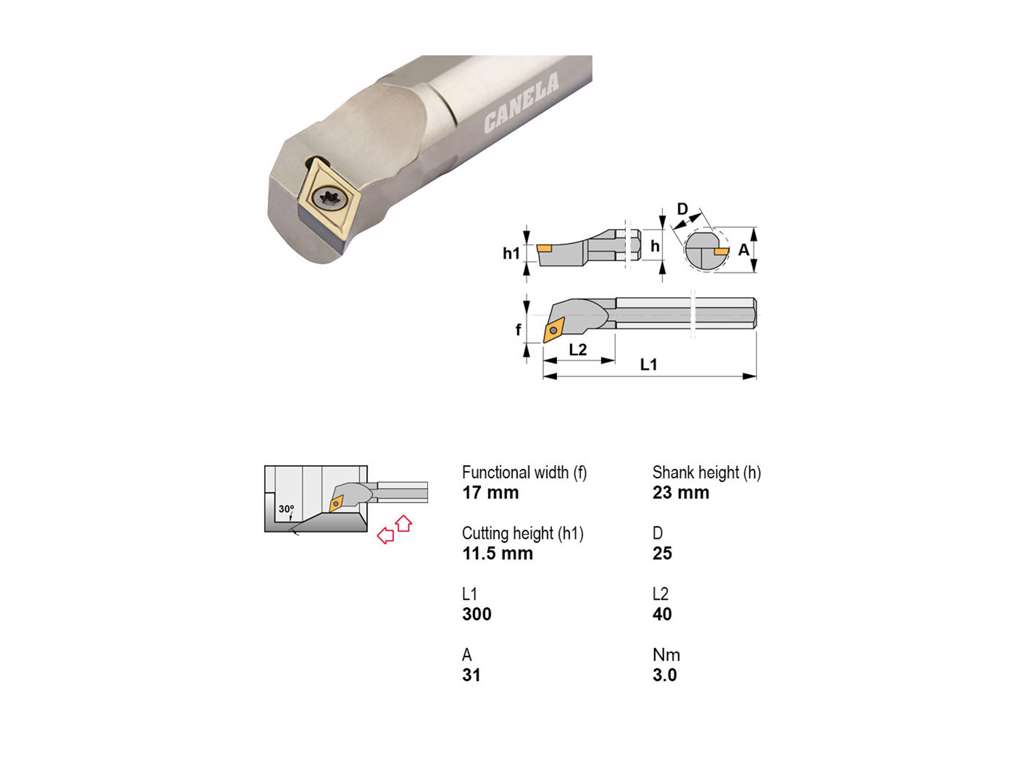 CANELA UDBORESTÅL S25T-SDUCR11