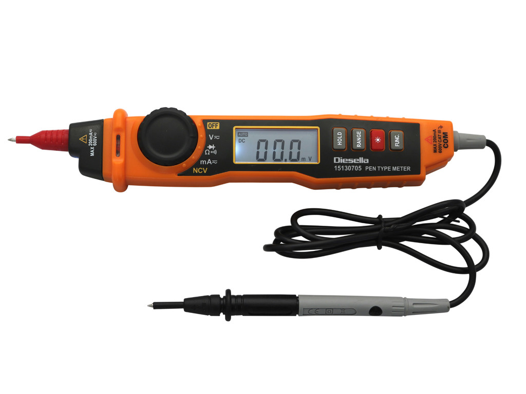 PENMULTIMETER AC/DC MED INDBYGGET LOMMELYGTE