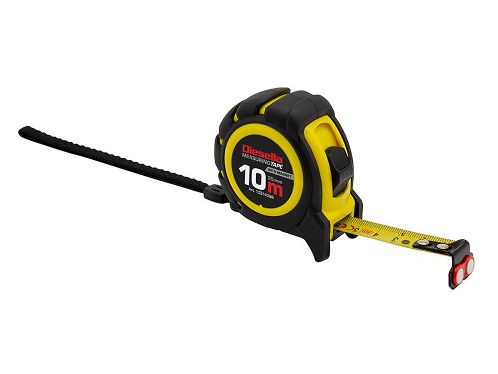 MÅLEBÅND 10.0 MTR. B=25MM ABS HUS