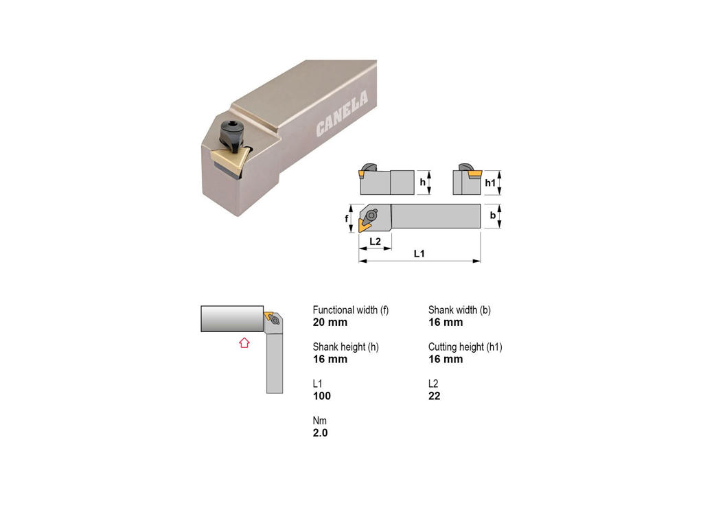 CANELA STÅLHOLDER CTFPR1616H11