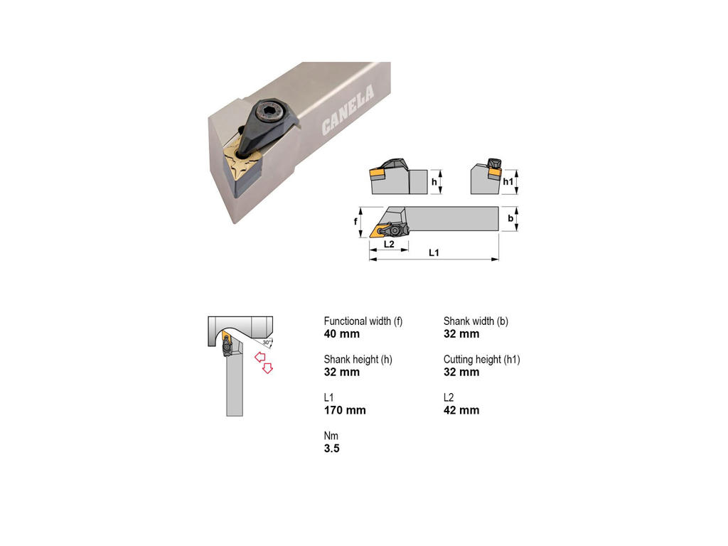 CANELA STÅLHOLDER DDJNR3232P15-A