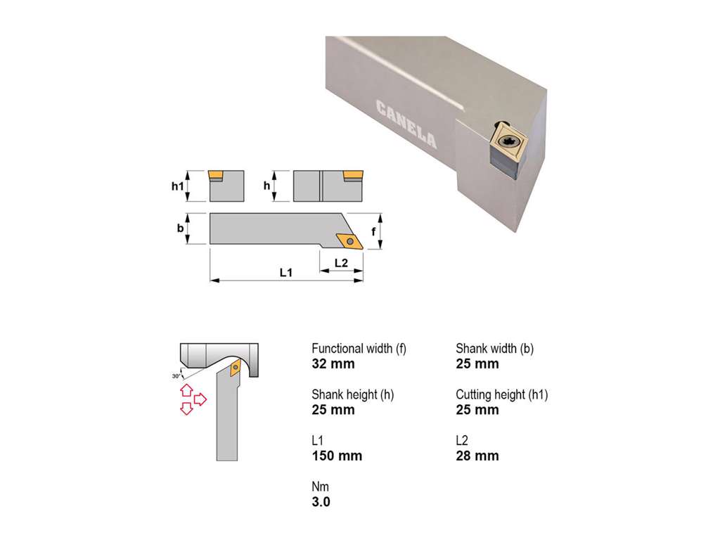 CANELA STÅLHOLDER SDJCL2525M11