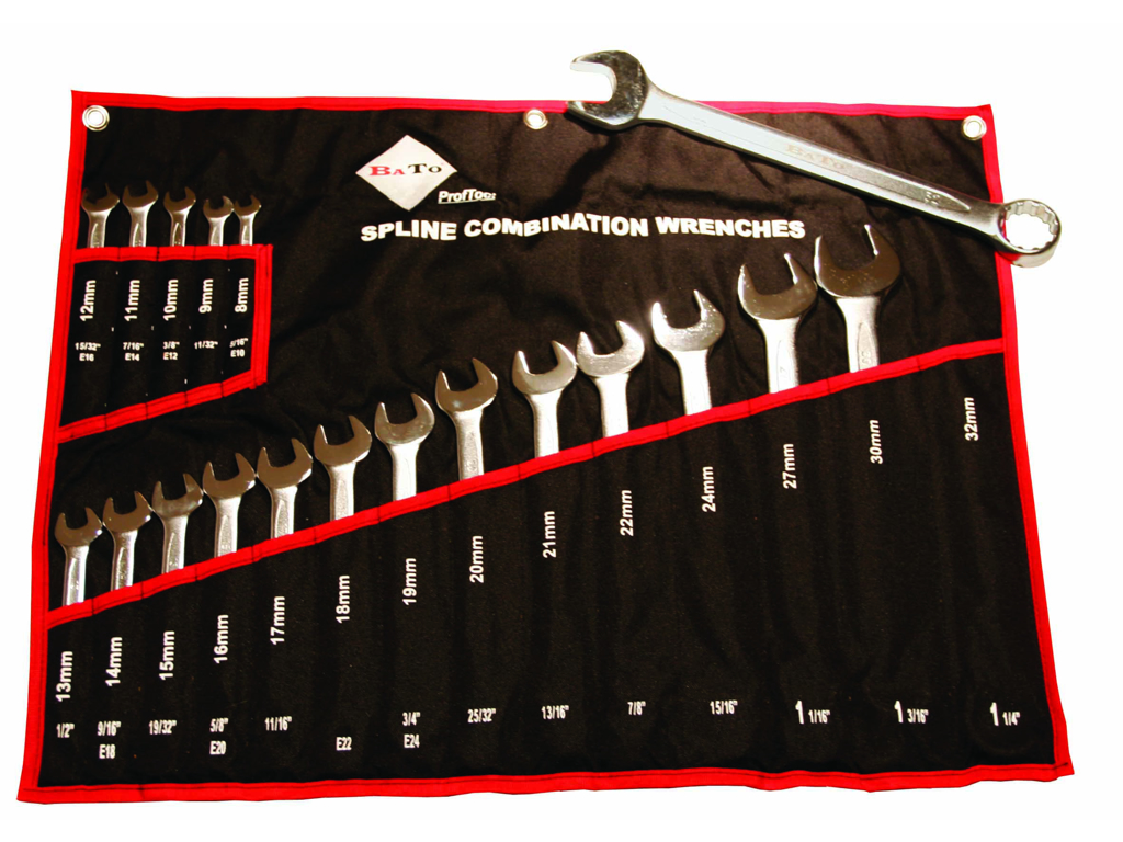 RINGGAFFELNØGLESÆT 8-32 MM SPLINELOCK BATO