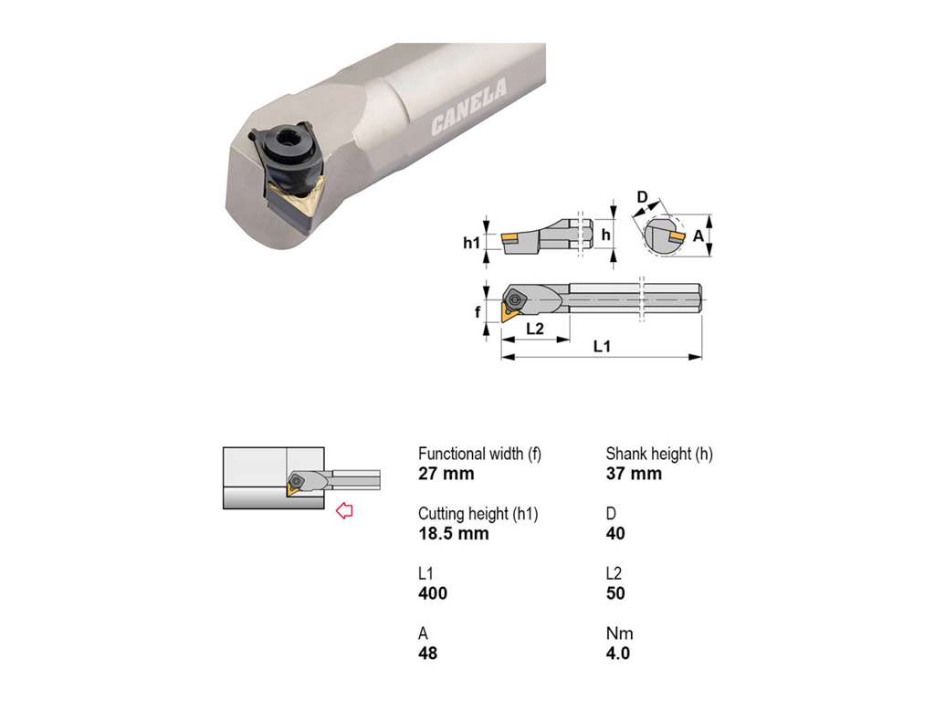 CANELA UDBORESTÅL S40V-MTFNR16