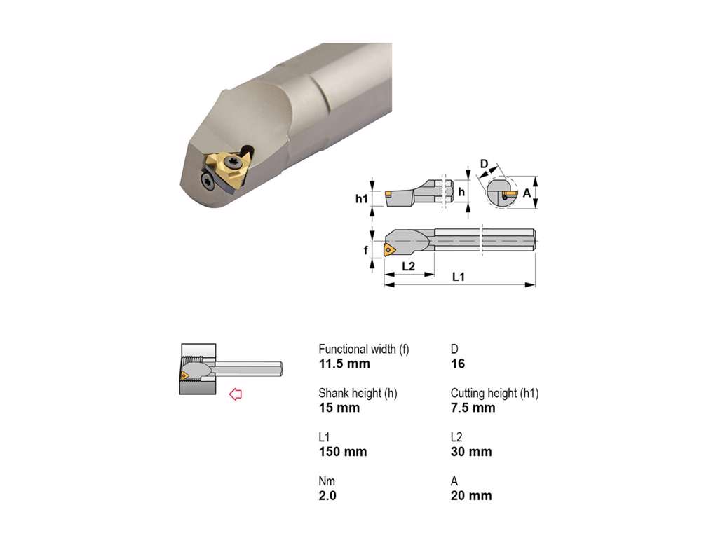 CANELA GEVINDUDBORESTÅL S16M-STXNR16