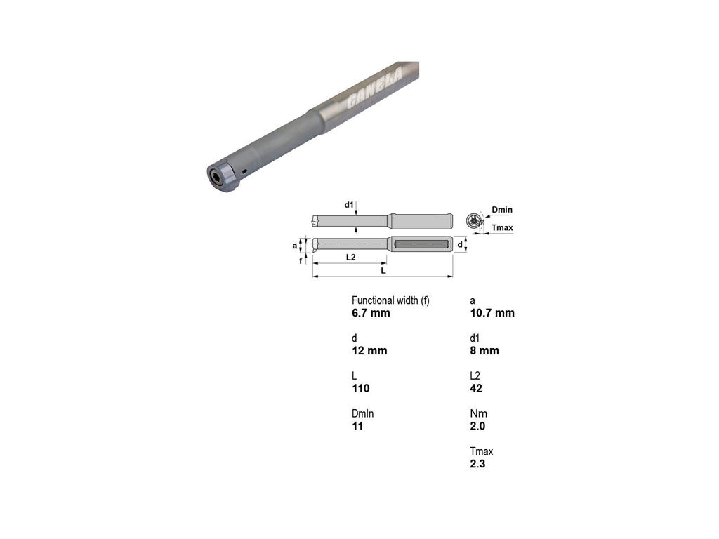 CANELA UDBORESTÅL 611.0012. 2HM - 11 MM