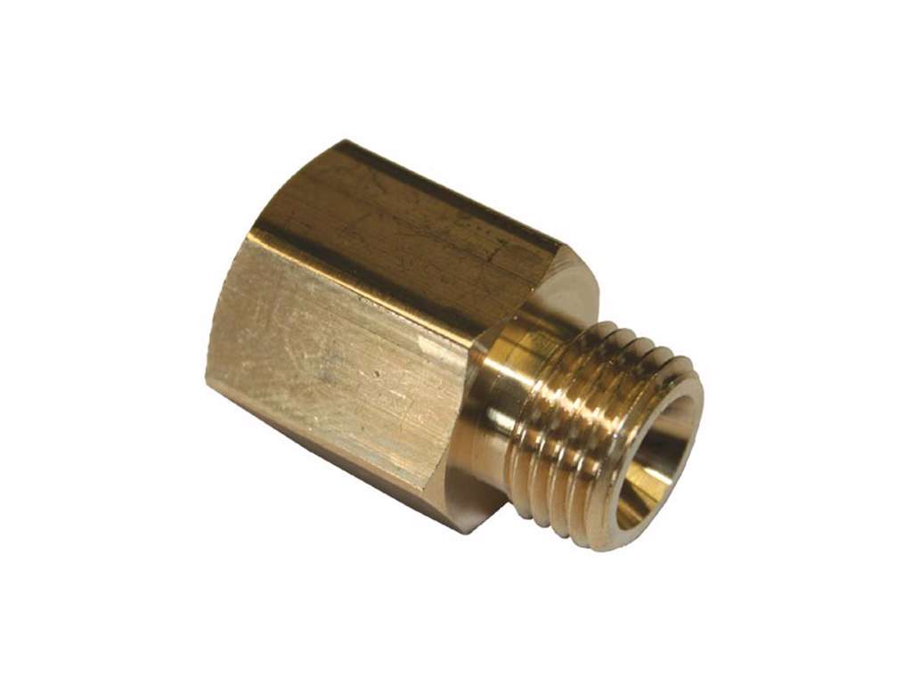 NIPPELMUFFE 3/8"L INDV. - 1/4"L UDV. MESSING