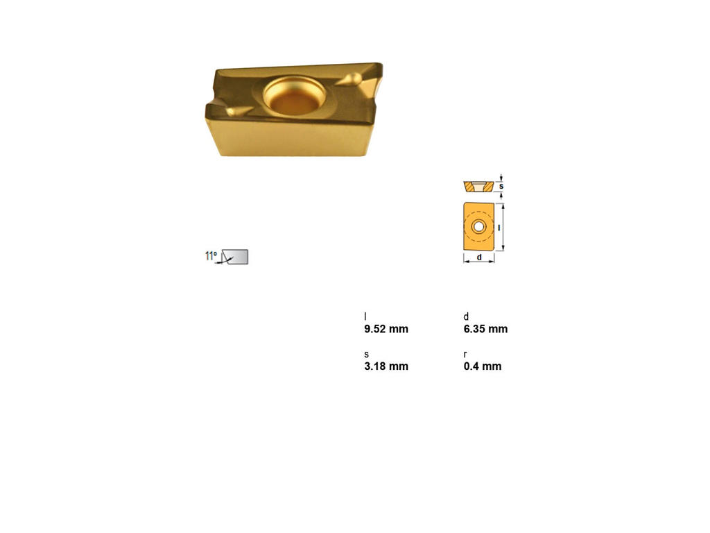 CANELA PLATTE APKT1003PDRTIN28