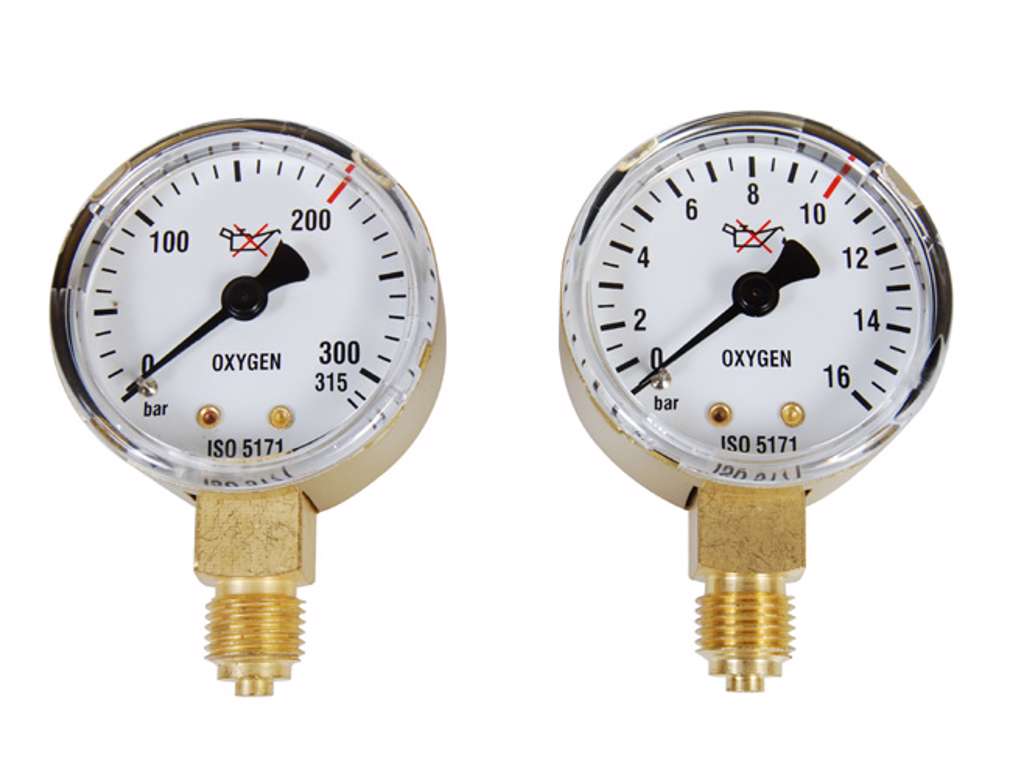 MANOMETER WHC Ø50 OXYGEN - 1/4"